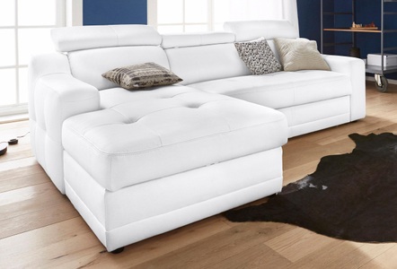 exxpo - sofa fashion, exxpo - sofa fashion Ecksofa, mit Köpf- bzw. Rückenverstellung, wahlweise mit Bettfunktion und Bettkasten, exxpo - sofa fashion Ecksofa »Lotos, bequem und funktionell, Federkern, Breite 242cm, L-Form« mit Kopf- bzw. Rückenverstellung, wahlweise mit Bettfunktion