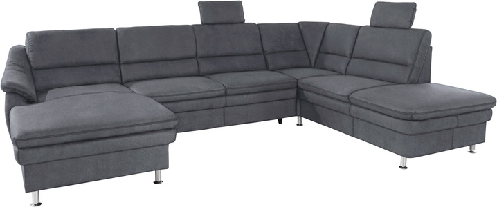 SIT&MORE, sit&more Wohnlandschaft, sit&more Wohnlandschaft »Cardoso U-Form« mit Federkern und Kopfstützen, mit Bettfunktion und Relaxfunktion