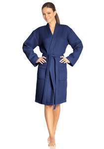 Vossen, Vossen Bademantel rom gr m , Rom 5016 , Dunkelblau , Textil , Frottee , Taschen, besonders flauschig, hochwertige Qualität, modische Optik , 003355102601, VOSSEN - Rom Bademantel, für Damen, Aquamarine, Größe M