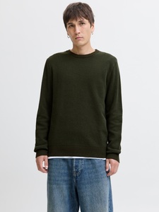 Jack & Jones Rundhalspullover »JJEGLOBE KNIT CREW NECK NOOS« in Strick Optik