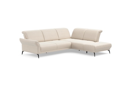 INOSIGN Ecksofa »Coco«, wahlweise mit Sitztiefen, Armteil- und Kopfteilverstellungim Cord, mit Füssen 15 cm hoch