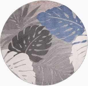 Sanat, Sanat Teppich »Floral«, rund, 6 mm Höhe, In- und Outdoor geeignet, florales Design, Balkon, Terasse, Sanat Teppich »Floral Outdoor«, rund, 6 mm Höhe, In- und Outdoor geeignet, florales Design, Balkon, Terasse