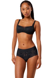 TRIUMPH, Triumph Bügel-BH »Body Make-Up Illusion Lace Balconette«, Stretch-Spitze, BODY MAKE-UP ILLUSION LACE BH mit Bügel, gefüttert in schwarz