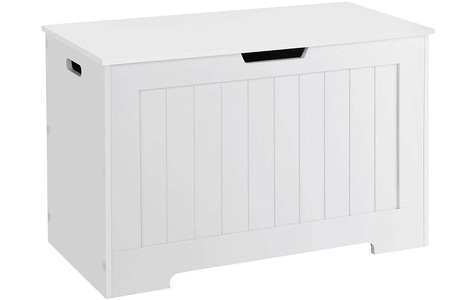 SONGMICS, Songmics - Aufbewahrungskiste für Spielzeuge Weiss, Holz 76 x 48 x 40 cm (B x H x T) LHS11WT, Vasagle Truhe »76 x 48 cm«