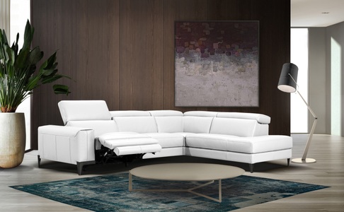 CALIA ITALIA, CALIA ITALIA Ecksofa »Benja, Designsofa mit erstklassigen Komfortfunktionen zum Wohlfühlen« in Leder, mit elektrischer Relaxfunktion, CALIA ITALIA Ecksofa »Benja, Designsofa mit erstklassigen Komfortfunktionen zum Wohlfühlen« in Leder, mit elektrischer Relaxfunktion