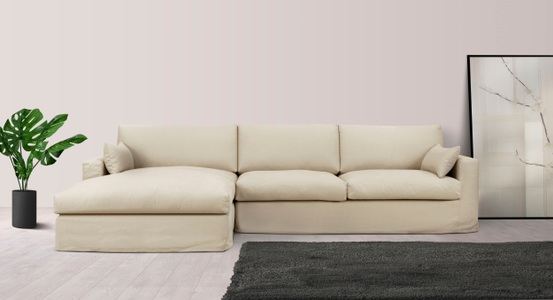 LeGer Home by Lena Gercke, LeGer Home by Lena Gercke Ecksofa »Sölve«, mit optischer Husse, weicher Sitzkomfort, LeGer Home by Lena Gercke Ecksofa »Sölve L-Form«, mit optischer Husse, weicher Sitzkomfort