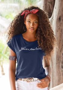 BEACHTIME, Beachtime T-Shirt, Beachtime T-Shirt, mit modischem Sprüche Frontdruck 