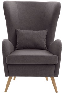 Guido Maria Kretschmer Home&Living Sessel »Salla«, wahlweise mit oder ohne Hocker, grosser Sessel: Masse B/T/H: 78/94/118 cm, Bezug auch in Luxus-Microfaser in Teddyfelloptik
