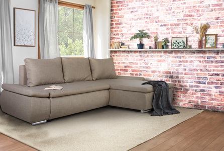Home affaire Ecksofa »Acra«, mit Bettfunktion und Bettkasten, in Mattenoptik