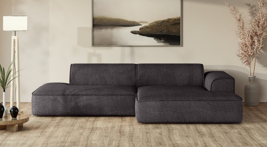 exxpo - sofa fashion Ecksofa »Billund modernes Designsofa, bequem und elegant, Breite 294cm, L-Form« modern, L-form, Wellenfedern, inklusive 2x Nierenkissen