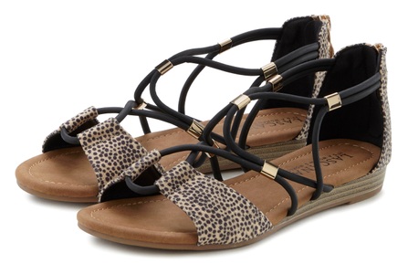 Lascana, LASCANA Sandale, mit raffinierten Riemchen VEGAN, LASCANA Sandale, Sandalette, Sommerschuh mit raffinierten Riemchen VEGAN