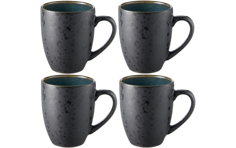Bitz, Bitz-Bitz Becher 30cl, Schwarz/Grün, Bitz Tasse »Kaffeetasse 300 ml, 4 Stück«, (Set, 4 tlg.)
