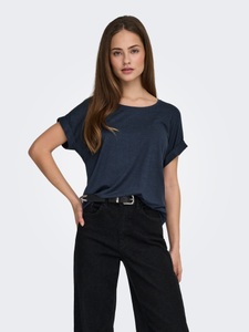 ONLY, T-Shirt, ONLY T-Shirt »ONLMOSTER ? Kurzarmshirt mit Aufschlag und klassischem Look« unifarben, casual, regular fit, Viskosemischung, Rundhals