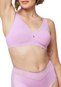 TRIUMPH, Triumph Minimizer-BH »True Shape Sensation N01«, ohne Bügel, mit gefütterten Trägern, Basic Dessous, TRUE SHAPE SENSATION BH ohne Bügel, ungefüttert in violett