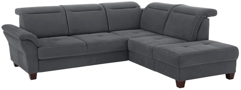 Premium collection by Home affaire Ecksofa »Solvei«, mit Ottomanenabschluss und Sitztiefenverstellung, wahlweise auch mit Kopfteilverstellung und Bettfunktion, Federkern