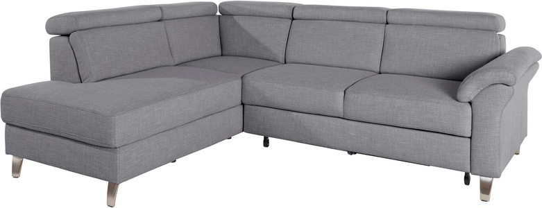 SIT&MORE, sit&more Ecksofa, sit&more Ecksofa, inklusive Kopfteilverstellung, wahlweise mit Bettfunktion und Bettkasten
