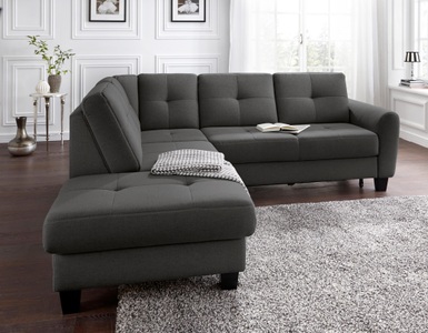 SIT&MORE, sit&more Ecksofa, sit&more Ecksofa »Varese L-Form«, mit Federkern, wahlweise mit Bettfunktion und Stauraum