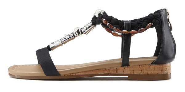 Lascana, LASCANA Sandale, LASCANA Sandale »Sommerschuh«, Sandalette, Sommerschuh mit Schmuckelementen VEGAN
