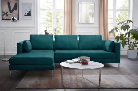 Alte Gerberei, Alte Gerberei Ecksofa »Marinus«, mit schmalen Lehnen, inklusive Rückenkissen & Armlehnkissen, Alte Gerberei Ecksofa »Marinus, L-Form«, inkl. Rückenkissen, Ottomane wahlweise rechts oder links
