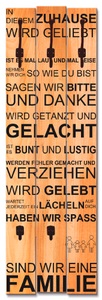 Artland, Artland Garderobenpaneel »In diesem Zuhause - braun«, Artland Garderobenleiste »In diesem Zuhause - braun«, teilmontiert
