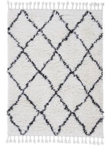 carpetfine Hochflor-Teppich »Eddy«, rechteckig, 30 mm Höhe, mit Fransen, Wohnzimmer