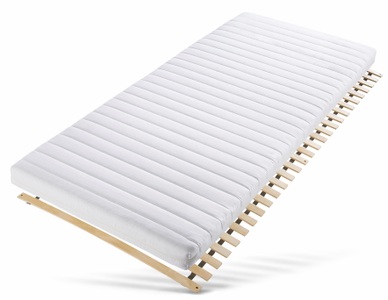 Traumecht, Traumecht Komfortschaummatratze + Rollrost »Starter-Kit«, (Set, 2-tlg.), clever: Matratze plus Rollrost, my home Komfortschaummatratze + Rollrost »Starter-Kit, Matratze & Lattenrost 90x200 cm«, (Set, 2-tlg.), Matratze 7 Zonen, atmungsaktiv, Lattenrost 28 Leisten
