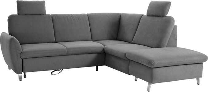 SIT&MORE, sit&more Ecksofa, sit&more Ecksofa »Daytona L-Form«, mit Federkern, zwei Kopfstützen und wahlweise mit Bettfunktion