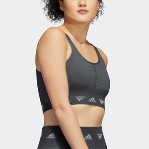 adidas, adidas AEROKNIT DESIGNED4TRAINING BH Damen, adidas Aeroknit Sport-BH Damen - Dunkelgrau