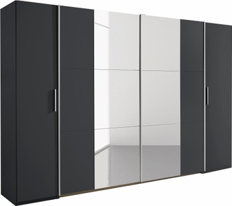 rauch BLUE, rauch BLUE Schwebetürenschrank »Kronach«, mit Spiegel, rauch Schwebetürenschrank »Kleiderschrank Drehtürenschrank Schrank Garderobe KRONACH TOPSELLER«, mit Dreh- und Schwebetüren und Spiegel, viele Böden MADE IN GERMANY