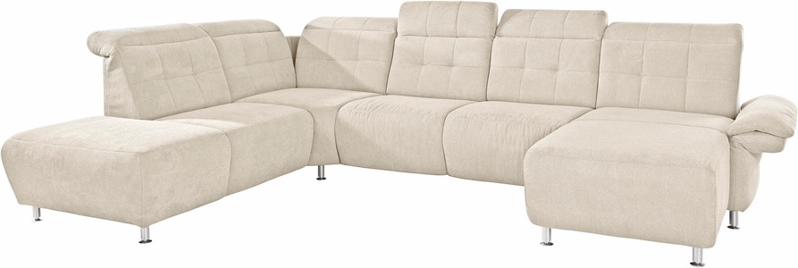 PLACES OF STYLE, Places of Style Wohnlandschaft »Manhattan«, 2 Sitze mit elektrischer Relaxfunktion, verstellbare Armlehnen, Places of Style Wohnlandschaft »Manhattan U-Form«, 2 Sitze mit elektrischer Relaxfunktion, verstellbare Armlehnen
