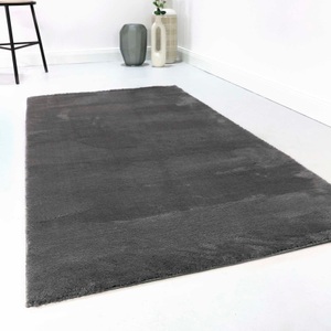 Homie Living, Homie Living Teppich »Lago«, rechteckig, 19 mm Höhe, Homie Living Teppich »Lago«, rechteckig, 19 mm Höhe, Kurzflor, Uni Farben, ideal im Wohnzimmer & Schlafzimmer