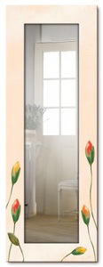 Artland, Artland Wandspiegel »Bunte Mohnblumen«, Artland Dekospiegel »Bunte Mohnblumen«, gerahmter Ganzkörperspiegel, Wandspiegel, mit Motivrahmen, Landhaus