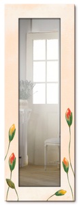 Artland, Artland Wandspiegel »Bunte Mohnblumen«, Artland Dekospiegel »Bunte Mohnblumen«, gerahmter Ganzkörperspiegel, Wandspiegel, mit Motivrahmen, Landhaus