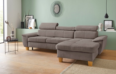exxpo - sofa fashion, exxpo - sofa fashion Ecksofa, inklusive Kopfteilverstellung, wahlweise mit Bettfunktion und Bettkasten, exxpo - sofa fashion Ecksofa »Enya, aufwendige Detailverarbeitung, hoher Sitzkomfort, bequem, L-Form« inkl. Kopfteilverstellung, wahlweise mit Bettfunktion und Bettkasten