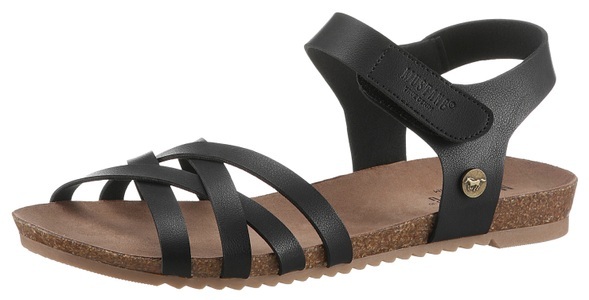 MUSTANG SHOES, Mustang Shoes Riemchensandale, mit Klettverschluss-Riemchen, Mustang Shoes Riemchensandale, Sommerschuh, Sandalette, Klettschuh, mit Klettverschluss-Riemchen