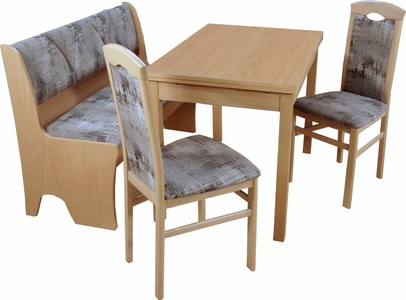 HOME AFFAIRE, Home affaire Essgruppe »Halle«, (Set, 4 tlg.), mit Truhenbank, Home affaire Essgruppe »Halle«, (Set, 4 tlg.), mit Truhenbank