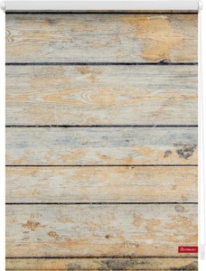 LICHTBLICK, Seitenzugrollo, Lichtblick, »Klemmfix Dekor Bretter Shabby«, Lichtschutz, Fixmass, ohne Bohren, LICHTBLICK ORIGINAL Seitenzugrollo »Klemmfix Motiv Bretter Shabby«, Lichtschutz, ohne Bohren, freihängend, bedruckt