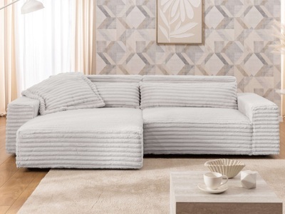 GOODproduct, GOODproduct Ecksofa »KINLEE Design-Sofa mit Recamiere rechts/links, Masse B/T/H 251/144/70cm« L-Form mit Wellenunterfederung, ohne Bettfunktion, modern und beguem, GOODproduct Ecksofa »KINLEE Design-Sofa mit Recamiere rechts/links, Masse B/T/H 251/144/70cm« L-Form mit Wellenunterfederung, ohne Bettfunktion, modern und beguem