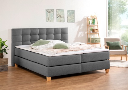 HOME AFFAIRE, Home affaire Boxspringbett »Moulay«, inkl. Topper, in 3 Härtegraden, TFK auch in Härtegrad 4, Home affaire Boxspringbett »Moulay«, inkl. Topper, in 3 Härtegraden, TFK auch in Härtegrad 4