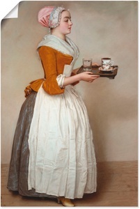 Artland, Artland Wandbild »Das Schokoladenmädchen. Um 1744/45«, Artland Wandbild »Das Schokoladenmädchen. Um 1744/45«, Frau, (1 St.), als Alubild, Outdoorbild, Leinwandbild, Poster, Wandaufkleber