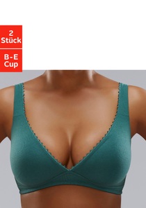 PETITE FLEUR, petite fleur Bralette-BH, (2 Stück), High-Apex, 