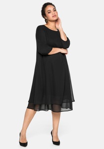 Sheego Chiffonkleid, in Lagen-Optik