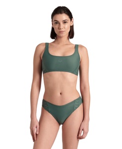 ARENA, Arena Bustier-Bikini »WOMEN'S ARENA TEAM STRIPE BIKINI BR«, (2 St.), Arena W Arena Team Stripe Bikini Bralette Bikini Set Damen Grau, Grösse: L