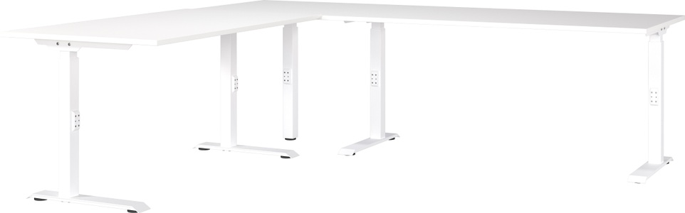 Premium Living, Eckschreibtisch Ribera in Weiss, Eckschreibtisch Ribera in Weiss