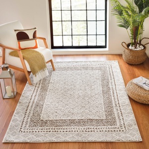 Surya, Surya Teppich »Modern«, rechteckig, Surya Teppich »SFAX«, rechteckig, 14 mm Höhe, Skandi Design, Modern Boho Kurzflor Wohnzimmerteppich, Schlafzimmer