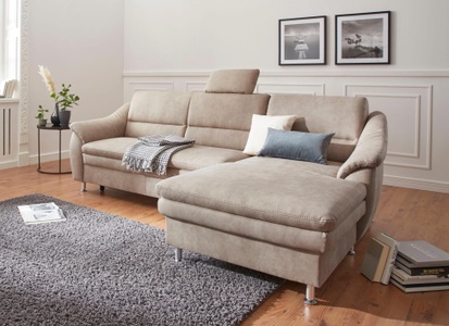 SIT&MORE, sit&more Ecksofa, sit&more Ecksofa »Cardoso L-Form« mit Federkern, wahlweise mit Bettfunktion