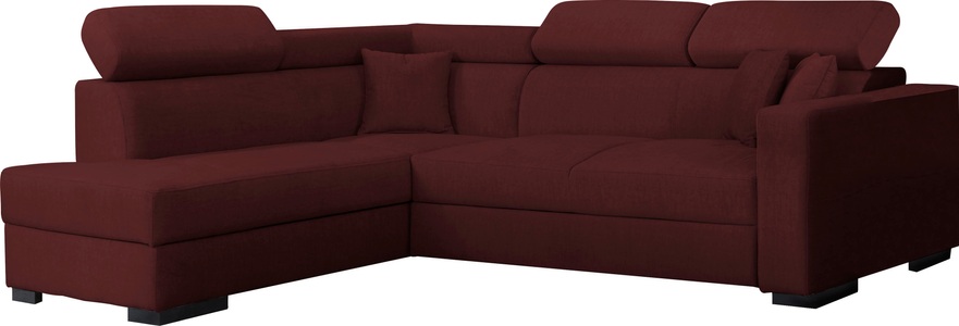 Home affaire Ecksofa »Tulio«, wahlweise mit Bettfunktion und Bettkasten, incl. 3 Zierkissen