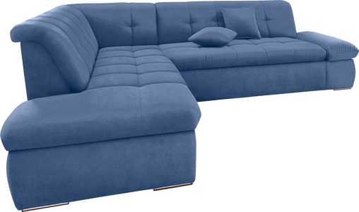 DOMO collection, DOMO collection Ecksofa, DOMO collection Ecksofa »NMoric incl. Zierkissen B/T/H: 273/216/80 cm L-Form«, Ottomanen-Abschluss, wahlweise mit Bettfunktion und Armlehnverstellung