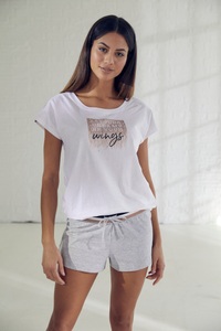 VIVANCE DREAMS, Vivance Dreams Shorty, mit Folien-Print, Vivance Dreams Shorty, (2 tlg.), mit Folien-Print