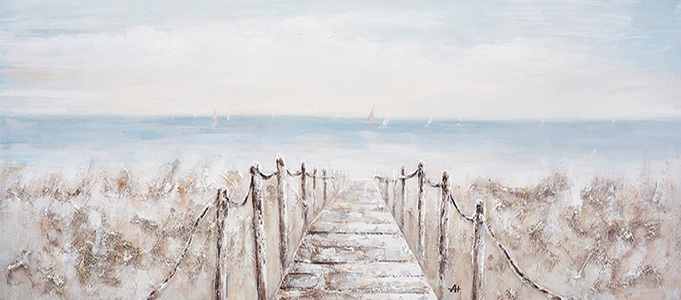 Bönninghoff, Bönninghoff Ölgemälde, Strand, (1 St.), jedes Bild ein Unikat, Bönninghoff Ölgemälde »Strand«, Strand, (1 St.), jedes Bild ein Unikat, BxH: 140x60 cm